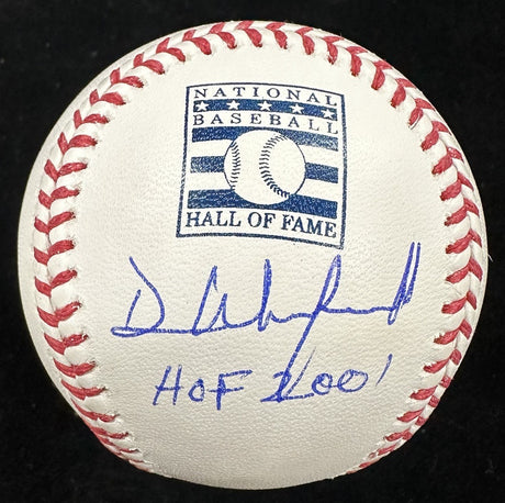 Dave Winfield HOF 2001 Signed Hall Of Fame Logo Baseball JSA Witness