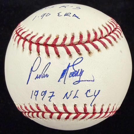 Pedro Martinez 97, 99, 00 Cy Young Signed Stat Baseball Set Beckett Witness Holo