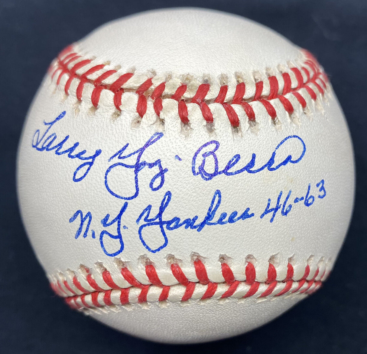 Larry Yogi Berra NY Yankees 46-63 Signed Baseball JSA LOA