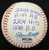 Ron Santo HOF 2011 Signed Stat Baseball PSA/DNA Holo Only