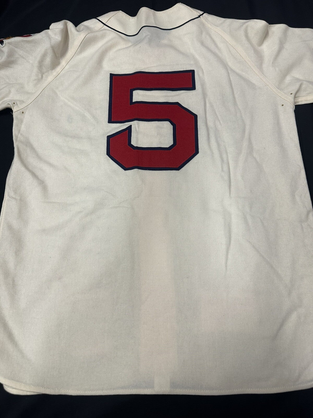 Lou Boudreau Signed Authentic Cleveland Indians Mitchell Ness Stat Jersey PSA 