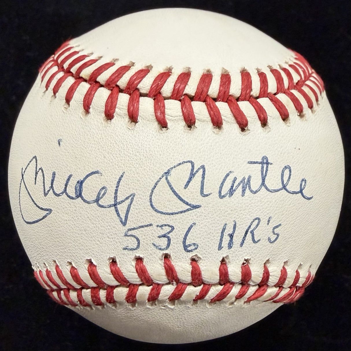 Mickey Mantle 536 HRs Signed Baseball Beckett LOA BAS