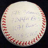 Kirby Puckett HOF 01 Signed Reggie Jackson RJ Stat Baseball Complete Box BagHolo
