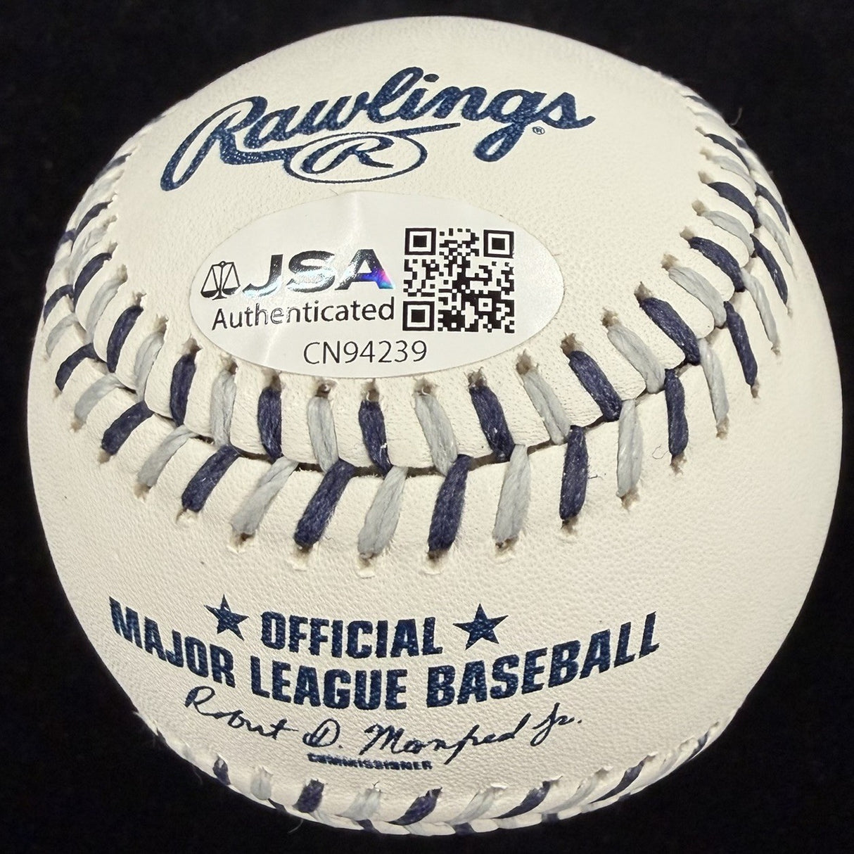 Randy Johnson Signed Seattle Mariners Team Stitch Logo Stat Baseball JSA