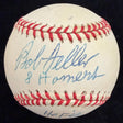 Bob Feller 8 Homers HOF 62 Signed Baseball PSA