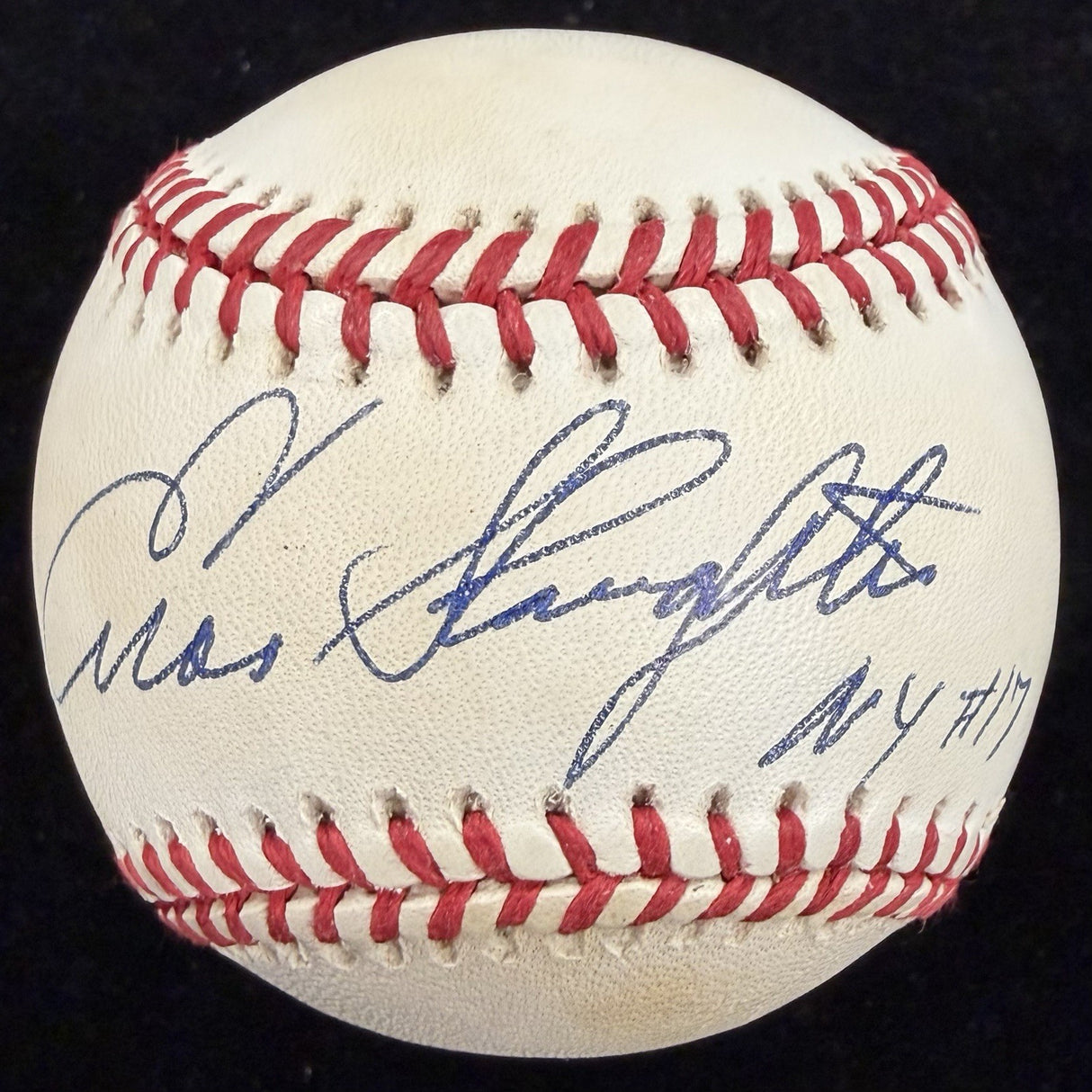 Enos Slaughter NY #17 Signed Baseball JSA