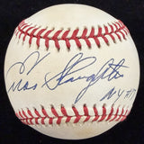 Enos Slaughter NY #17 Signed Baseball JSA