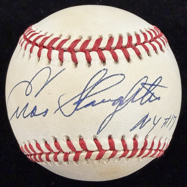 Enos Slaughter NY #17 Signed Baseball JSA