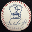 Sandy Koufax CY 63, 65, 66 Signed Cy Young Logo Baseball Steiner Sports OA Holo