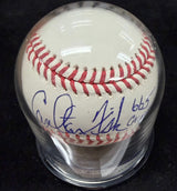 Carlton Fisk 665 Caught Stealing Signed Baseball Beckett Encapsulated BAS
