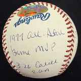 Don Sutton Signed Reggie Jackson Stat Baseball Complete Box Bag Cert