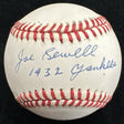 Joe Sewell 1932 Yankees Ruth Called Shot Signed Baseball PSA/DNA LOA