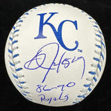 Bo Jackson 86-90 Royals Signed Kansas City Team-Stitched Logo Baseball Beckett 