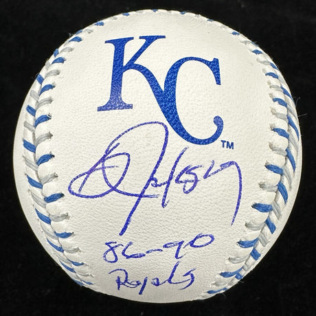 Bo Jackson 86-90 Royals Signed Kansas City Team-Stitched Logo Baseball Beckett 