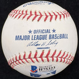 Warren Moon 1 Signed Baseball Beckett BAS