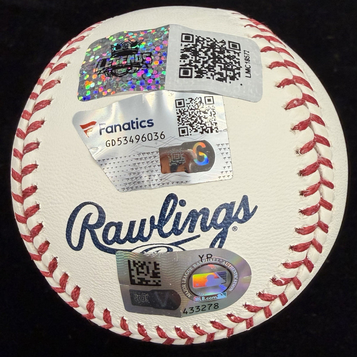 Shohei Ohtani Mike Trout Dual Signed 2023 WBC Logo Baseball MLB Holo Fanatic JSA