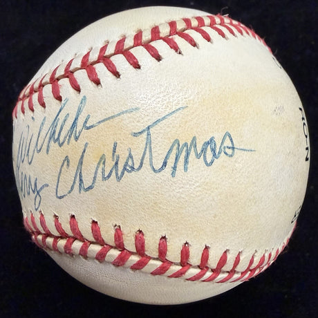 Hoyt Wilhelm Merry Christmas Signed Baseball JSA