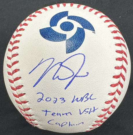 Mike Trout 2023 WBC Team USA Captain Signed World Baseball Classic MLB Holo 