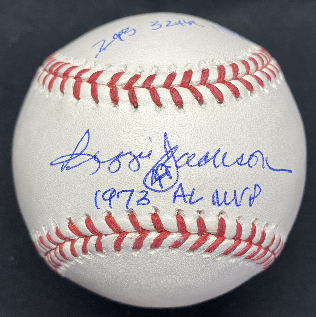 Reggie Jackson 1973 AL MVP Stat Baseball JSA 