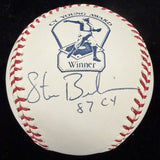 Steve Bedrosian 87 CY Signed Cy Young Logo Baseball MLB Holo