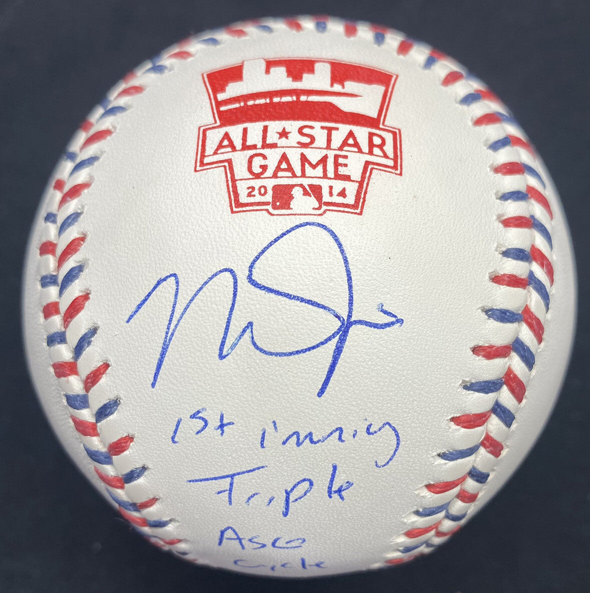 Mike Trout 2012-2015 All Star Game Cycle Set Signed Baseball Logo MLB Holo