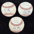 Pedro Martinez 97, 99, 00 Cy Young Signed Stat Baseball Set Beckett Witness Holo