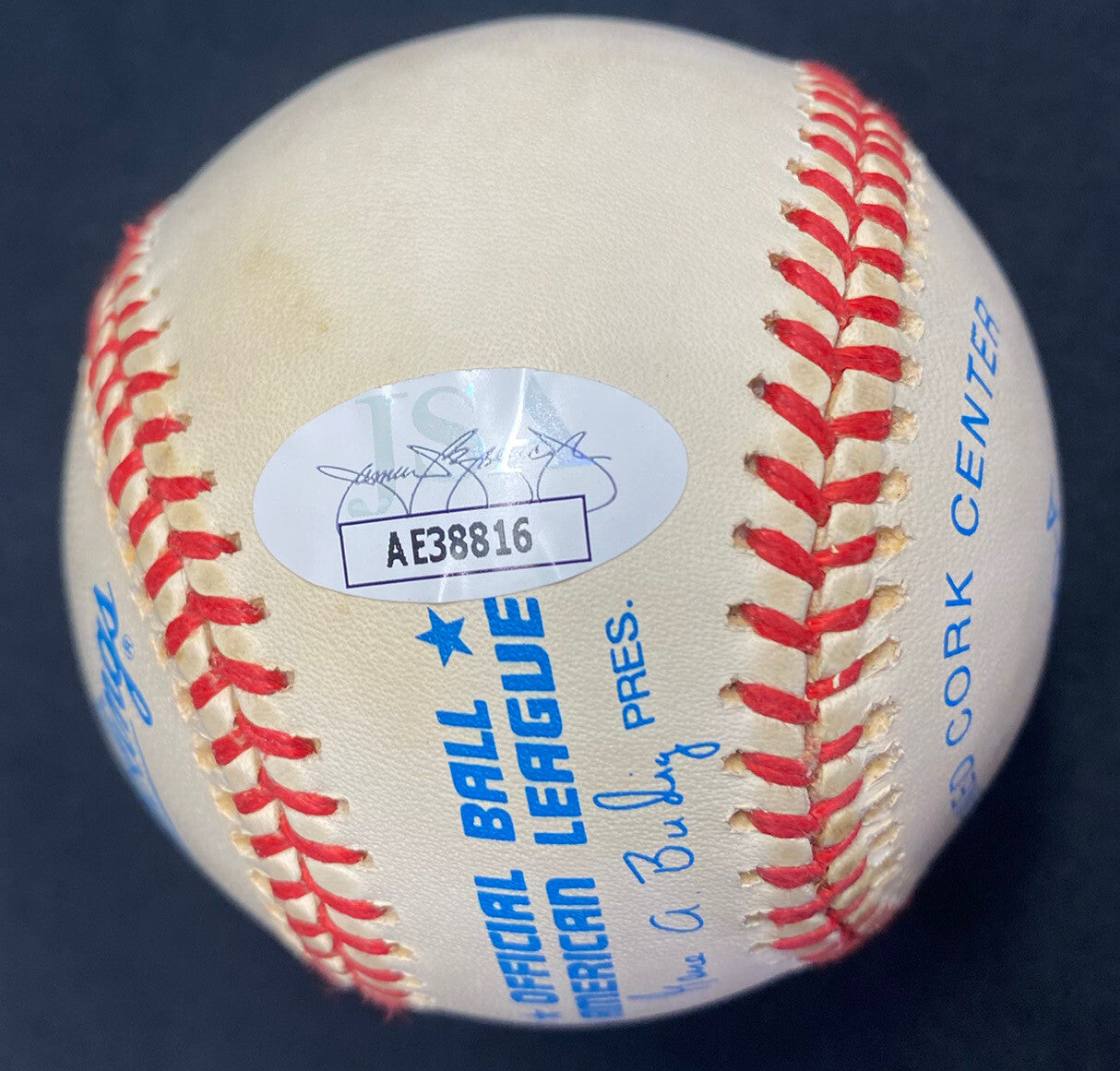 Eddie Mathews 68 WS Champs Signed Baseball JSA