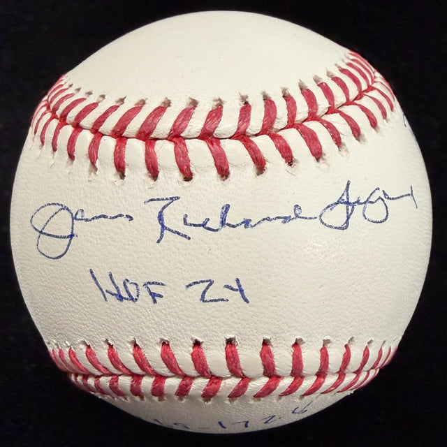 Jim Leyland Full Name HOF 24 Signed Stat Baseball Beckett Witness Holo PSA