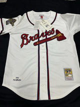 Tom Glavine Stat Signed Authentic Atlanta Braves Mitchell Ness Jersey JSA