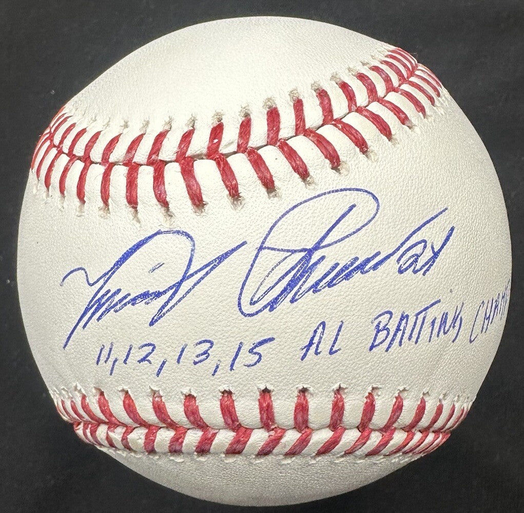 Miguel Cabrera 11, 12, 13, 15 AL Batting Champ Signed Baseball Beckett Witness