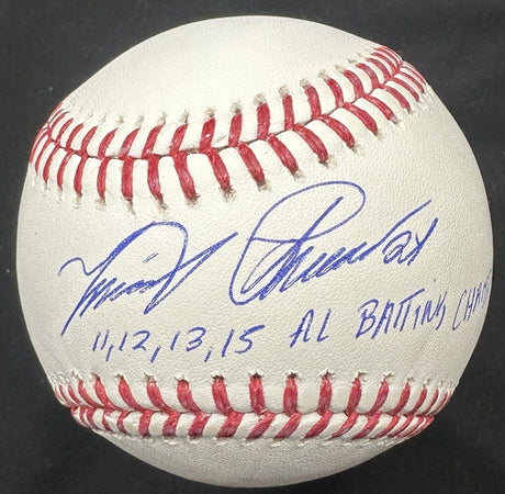 Miguel Cabrera 11, 12, 13, 15 AL Batting Champ Signed Baseball Beckett Witness