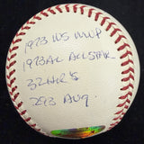 Reggie Jackson 1973 AL MVP Signed RJ Stat Baseball Complete Box Bag Cert