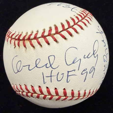Orlando Cepeda HOF 99 Signed RJ Stat Baseball HMG Holo