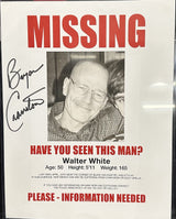 Bryan Cranston Signed Walter White Missing 8.5”x11” Flyer Photo JSA Breaking Bad