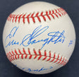 Enos Slaughter #17 1957-1958 World Series Yankees Vs. Braves Signed Baseball JSA
