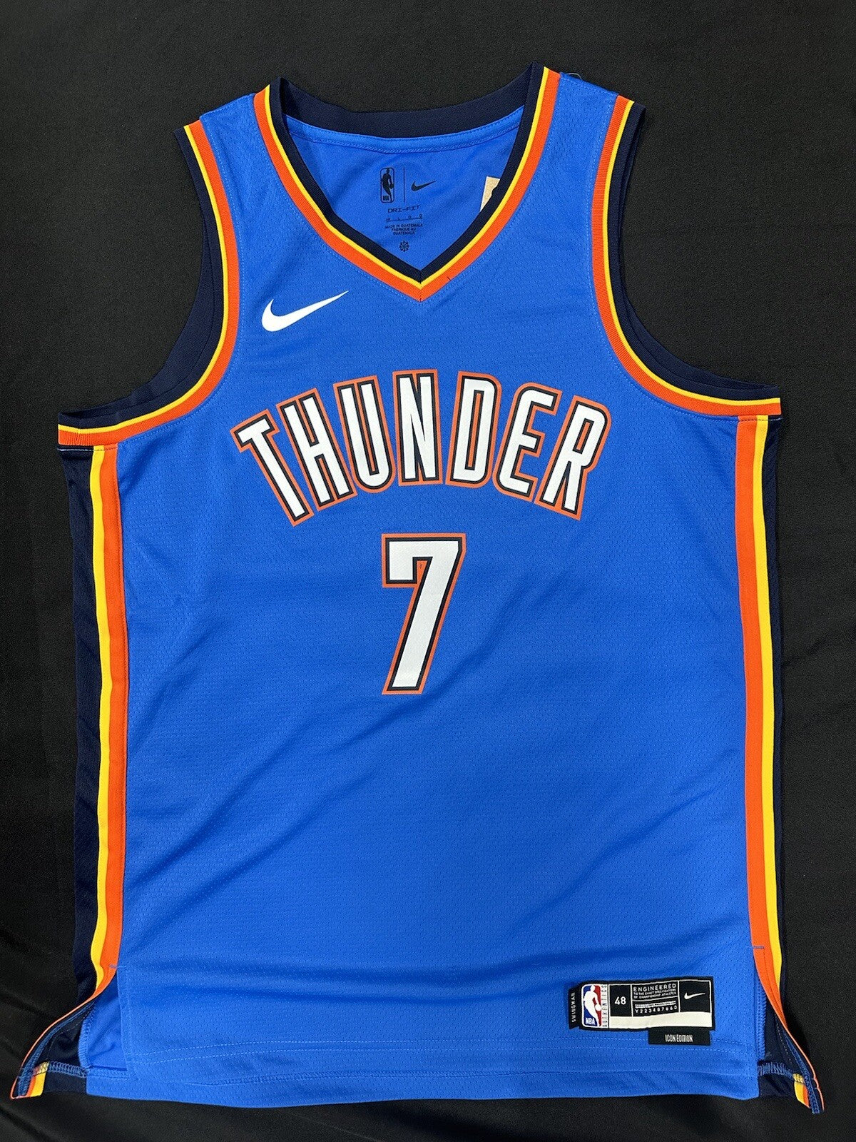 Chet Holmgren 2022 #2 Pick Signed OKC Thunder Swingman Jersey Beckett Witness 