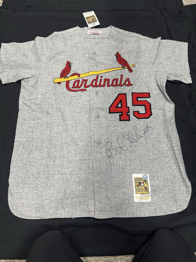 Bob Gibson Signed Authentic Cardinals Mitchell Ness Jersey MLB Holo