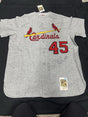 Bob Gibson Signed Authentic Cardinals Mitchell Ness Jersey MLB Holo