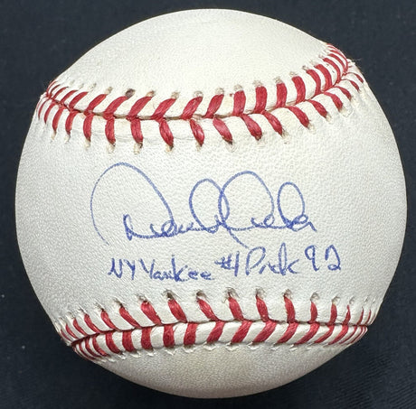 Derek Jeter NY Yankees #1 Pick 92 Signed Pre-Rookie Signature Baseball JSA LOA