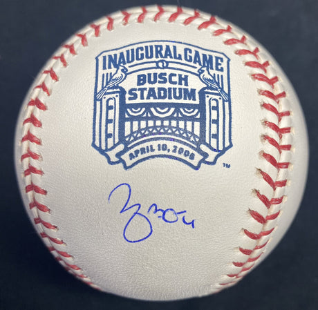 Yadier Molina Signed Busch Stadium Inaugural Game Logo Baseball JSA Witness