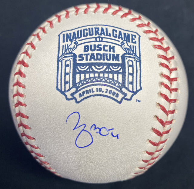 Yadier Molina Signed Busch Stadium Inaugural Game Logo Baseball JSA Witness