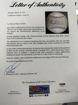 Babe Ruth Jimmie Foxx 1934 Tour Of Japan Signed Baseball PSA/DNA LOA