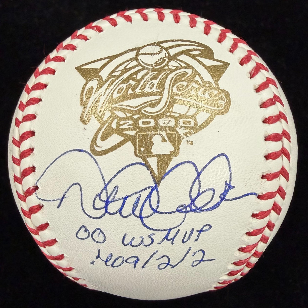 Derek Jeter 00 WS MVP .409/2/2 Signed 2000 World Series Stat Baseball MLB Holo