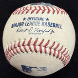 Aaron Judge 2025 Game Used Career Hit Single Signed Baseball MLB Holo Fanatics 