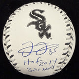 Frank Thomas 521 HRs HOF Chicago White Sox Signed Team Stitch Logo Baseball BAS