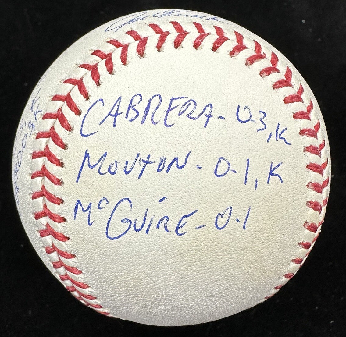 David Cone Joe Girardi Dual Signed Perfect Game Stat Baseball Beckett Witness 