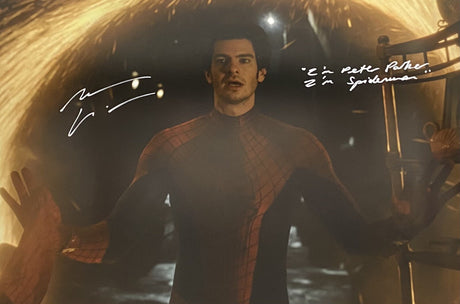 Andrew Garfield Signed Spider-Man 16x24 Photo With Quote Beckett Witness BAS MCU