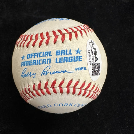 Lou Boudreau HOF 1970 Signed Baseball JSA