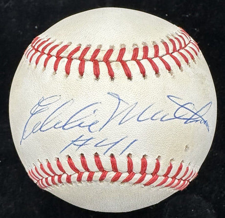 Eddie Mathews #41 Signed Baseball JSA