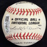 Warren Spahn Merry Xmas Signed Baseball JSA